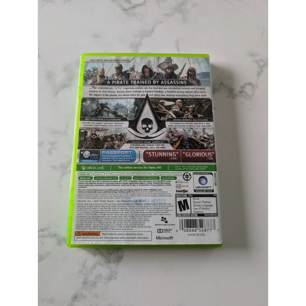 Assassins Creed IV Black Flag XBOX 360 Video Game 2 Disc Gamestop Edition